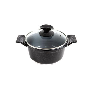 Jogo Panelas Preto Liso Cerâmica Talher Javali Aal 16 A 24cm