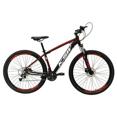 Bicicleta Aro29 24v K7 Freio Hidráulico Preto/vermelho Tam15
