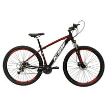Bicicleta Aro29 24v K7 Freio Hidráulico Preto/vermelho Tam17