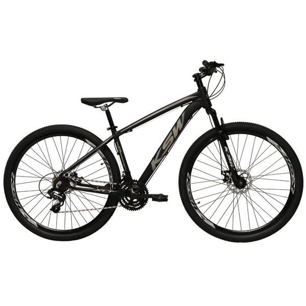 Bicicleta Aro 29 24v K7 Freio Hidráulico Preto/prata Tam17