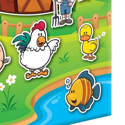 Jogo Da Memória Em Madeira Fazendinha 40 Peças Pais Filhos