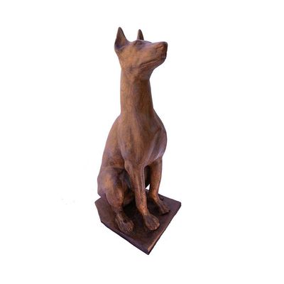 Cachorro Dobermann O Par Escultura Ferro Fundido