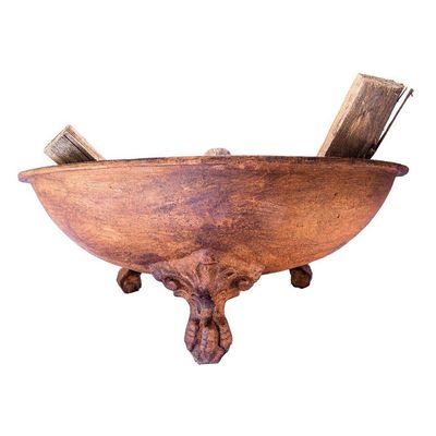 Lenheiro Canela 85cm Lareira Externa Ferro Fundido