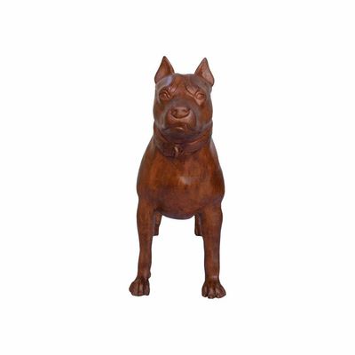Escultura Cachorro Pitbull Jardim Pronto Artes