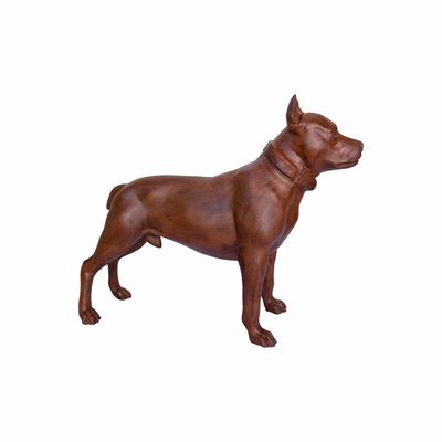 Escultura Cachorro Pitbull Jardim Pronto Artes