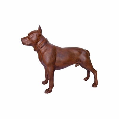 Escultura Cachorro Pitbull Jardim Pronto Artes