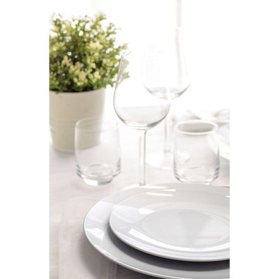 Prato Raso Tramontina Jacqueline Em Porcelana Branca 25 Cm