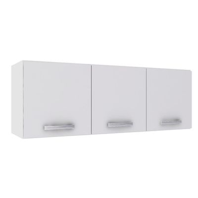 Armário Aéreo Light 120cm 3 Portas Branco Novo Tempo