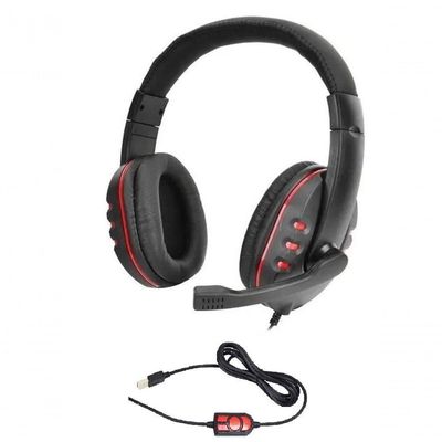 Fone De Ouvido Headset Gamer Usb P/Pc Ps4 Ps3 Notebook Preto