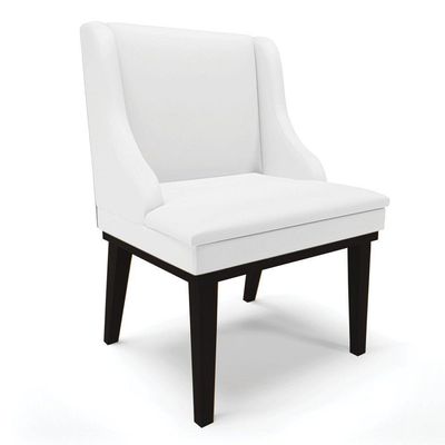 Cadeira De Jantar Liz Corino Base Fixa Madeira Preto Branco