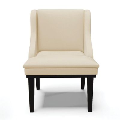 Cadeira De Jantar Liz Corino Base Fixa Madeira Preto Bege
