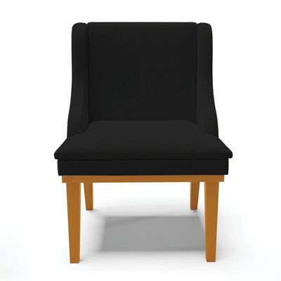 Cadeira De Jantar Liz Base Madeira Castanho A79 Preto