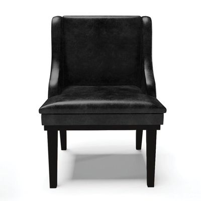 Cadeira De Jantar Base Fixa Madeira Preto Cor Preto