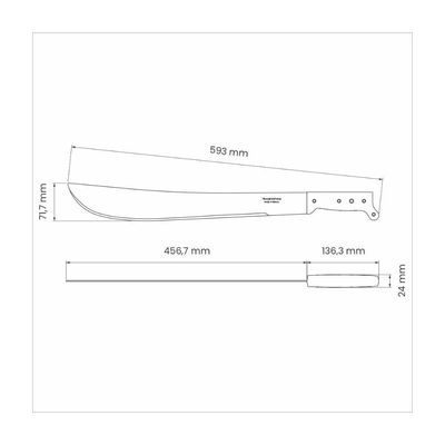 Facão Tramontina Lamina De Aço Carbono Preto 18"