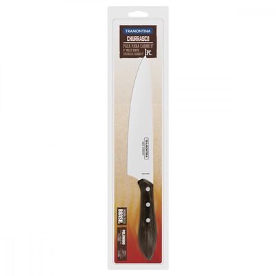 Faca Tramontina P/ Carne 8" Em Inox E Cabo Castanho Polywood