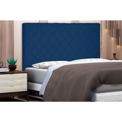 Cabeceira King 1,95m Esmeralda Suede Azul Marinho