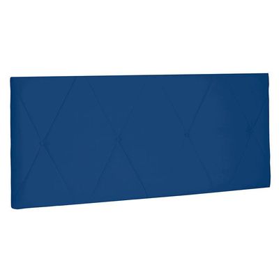 Cabeceira Painel King 1,95m Aquilla Suede Azul Marinho