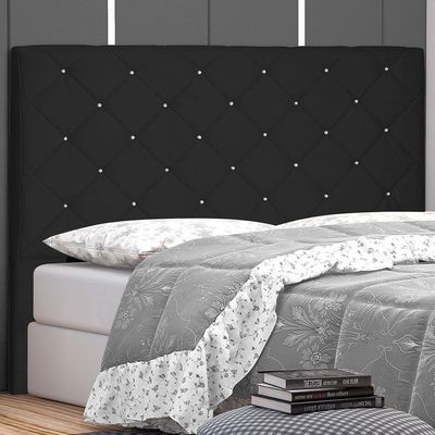 Cabeceira King 1,95m Tânia Suede Preto