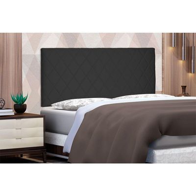 Cabeceira Painel King 1,95m Esmeralda Suede Preto