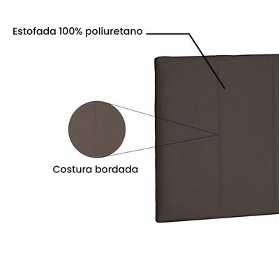 Cabeceira Painel King 1,95m Ravenna Suede Caramelo