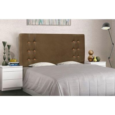 Cabeceira King 1,95m Genova Suede Caramelo