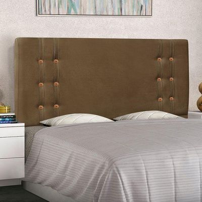 Cabeceira King 1,95m Genova Suede Caramelo