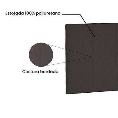 Cabeceira Painel King 1,95m Ravenna Suede Marrom Café