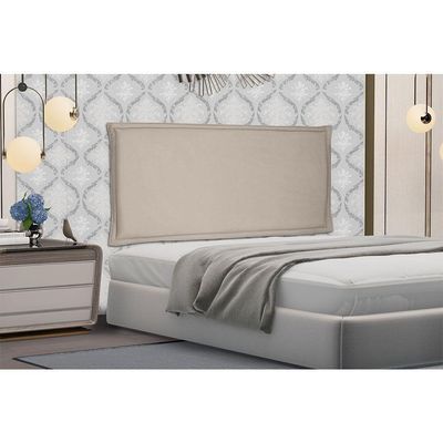 Cabeceira Painel King 1,95m Veneza Suede Bege