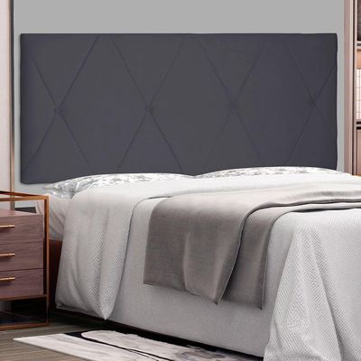Cabeceira Painel King 1,95m Aquilla Suede Cinza