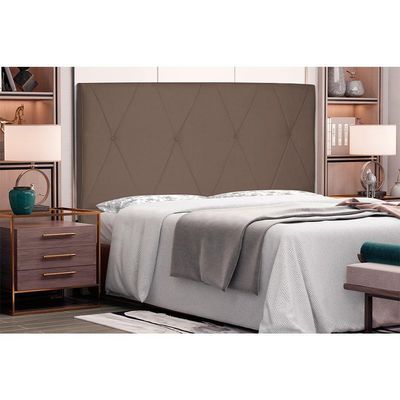 Cabeceira King 1,95m Aquilla Suede Caramelo