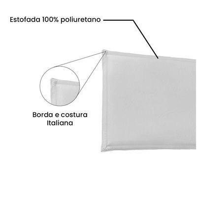 Cabeceira Painel King 1,95m Veneza Corano Branco