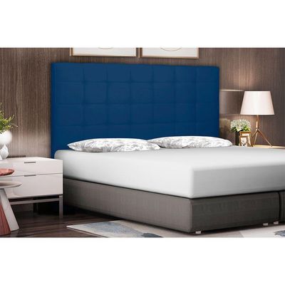 Cabeceira King 1,95m Verona Suede Azul Marinho