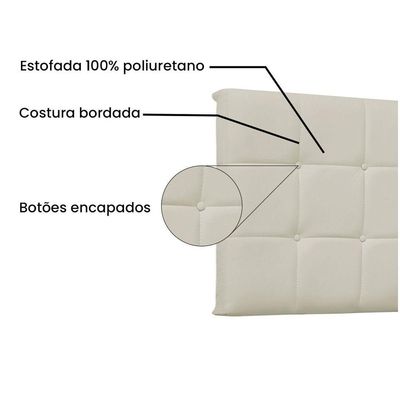 Cabeceira Painel King 1,95m Verona Corano Marfim