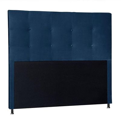 Cabeceira Solteiro 0,90m Berlim Suede Azul Marinho