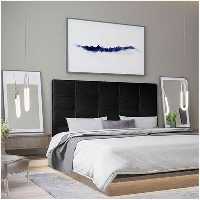 Cabeceira King 1,95m Roma Suede - Pallazio Cor Preto