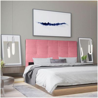Cabeceira King 1,95m Roma Suede - Pallazio Cor Rosa
