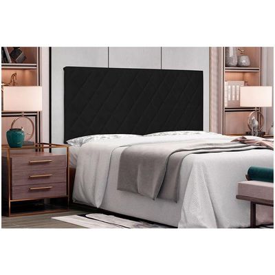 Cabeceira Painel King 1,95m Esmeralda Corano Preto