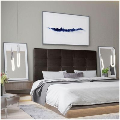 Cabeceira King 1,95m Roma Suede - Pallazio Cor Marrom