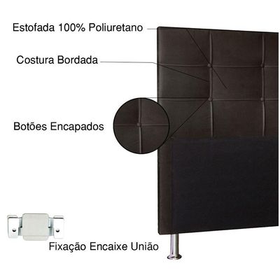 Cabeceira King 1,95m Roma Suede - Pallazio Cor Marrom