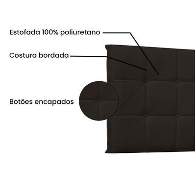 Cabeceira Painel King 1,95m Verona Corano Marrom