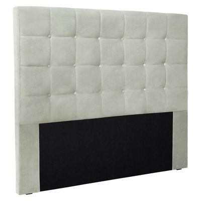 Cabeceira King 1,95m Verona Veludo Cinza Prata