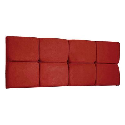 Cabeceira Painel King 1,95m Nina Suede Vermelho - Pallazio