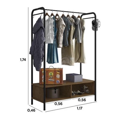 Guarda Roupa Casal Closet Milão Preto/demolição - Artefamol