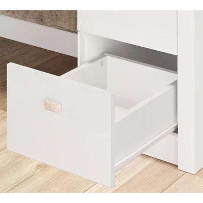Escrivaninha De Canto Reversível Me4101 Branco Branco