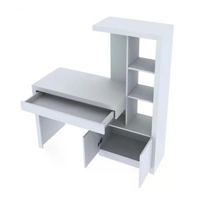 Escrivaninha Para Computador Com Armário Me4143 Branco