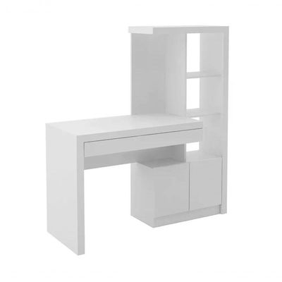 Escrivaninha Para Computador Com Armário Me4143 Branco