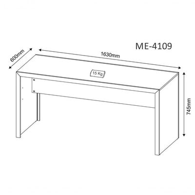 Escrivaninha Para Escritório Me4109 Branco Branco