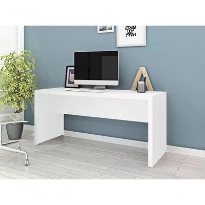 Escrivaninha Para Escritório Me4109 Branco Branco
