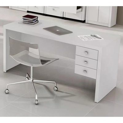 Escrivaninha Para Escritorio Me4113 Branco Branco