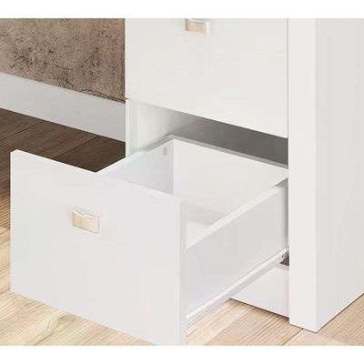 Escrivaninha 03 Gavetas Reversível Me4102 Branco Branco